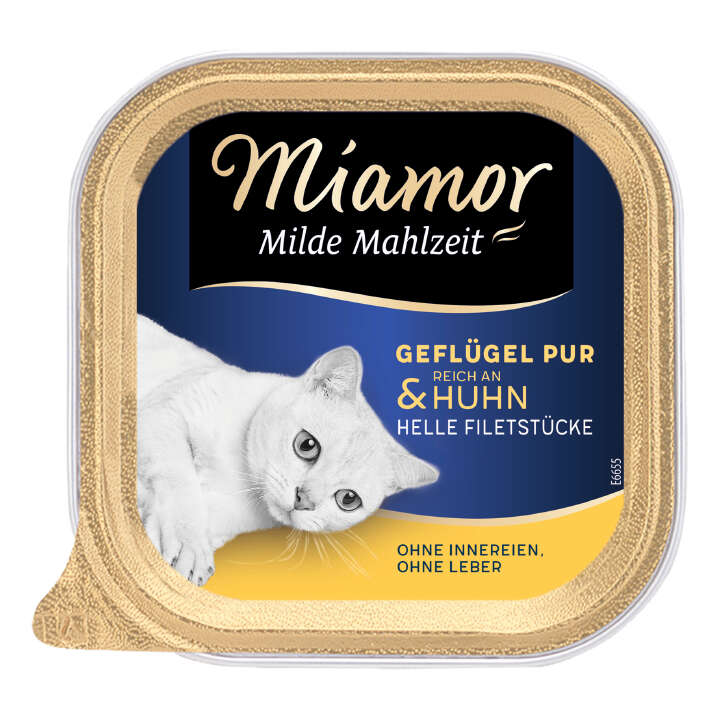 Miamor Katzen-Nassfutter Milde Mahlzeit Geflügel Pur & Huhn